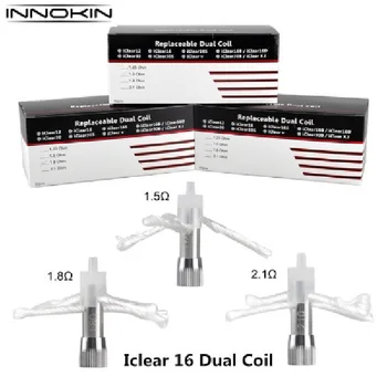 

10pcs/pack NEW Original Innokin E Cigaratte Iclear 16 Dual Coil Atomizer Innokin Iclear 16 E-cigarette Replacement Dual Coil