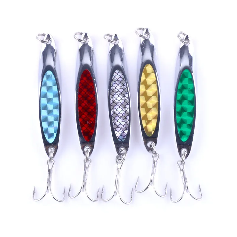 Top Metal Spoon Lure 5pcs fishing tackle 21g 70mm weights Fishing Lure
