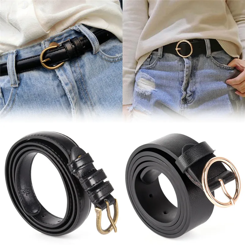 Womens Leather Belt Strap Without Buckle