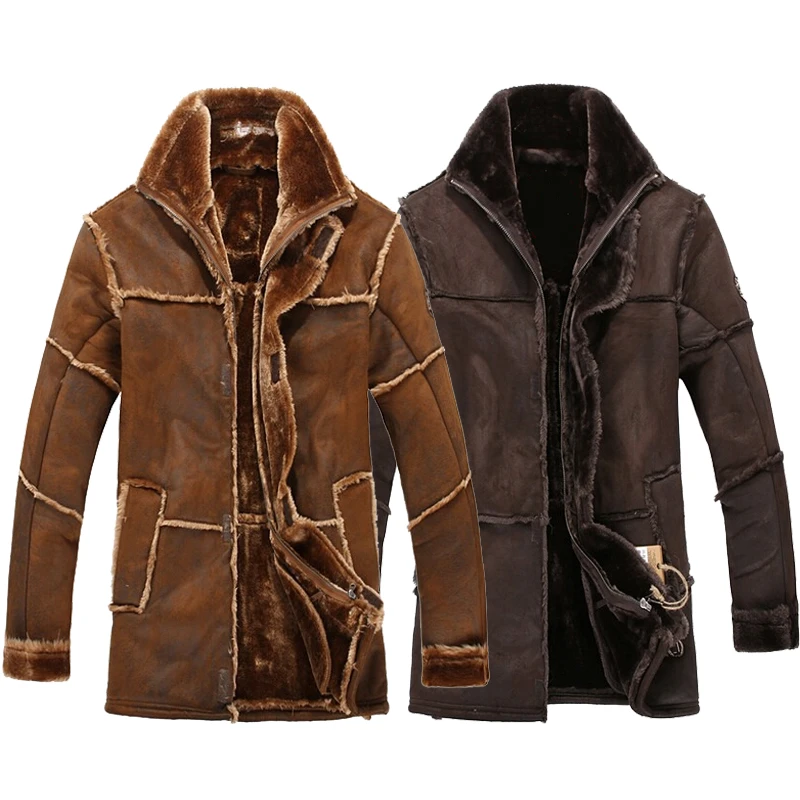 veste daim fourrure homme