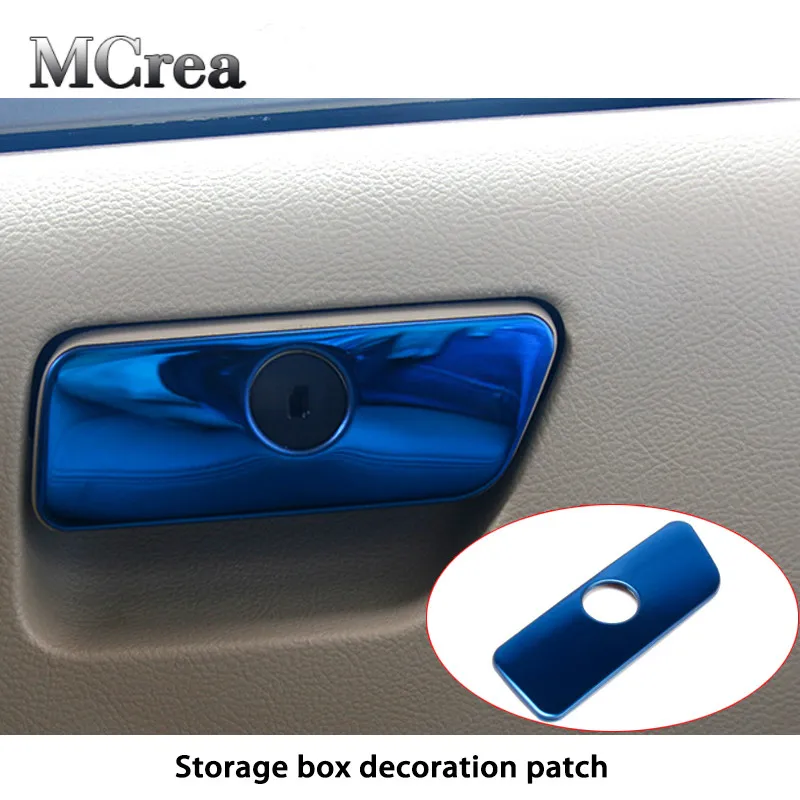 

MCrea Auto Car Stainless Steel Stickers Covers For Ford Mondeo MK5 MKV 2017 2018 Storage Box Cabinet Strips Covers Accessories