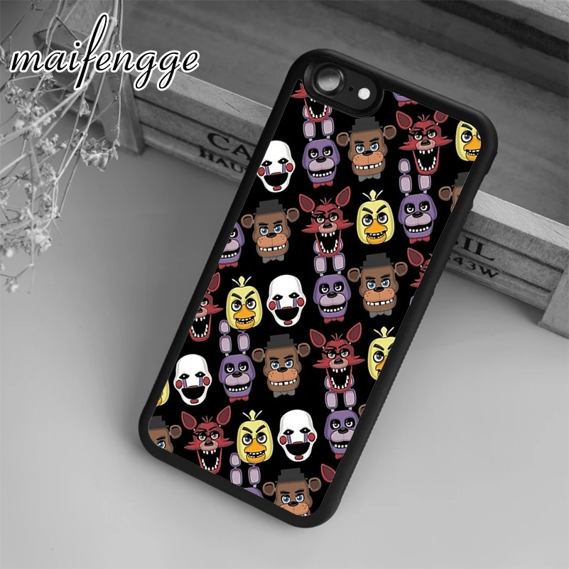 

maifengge FNAF Five Nights All Case For iPhone 6 6S 7 8 Plus X 5 5S SE Case cover for Samsung S5 S6 S7 edge S8 Plus shell