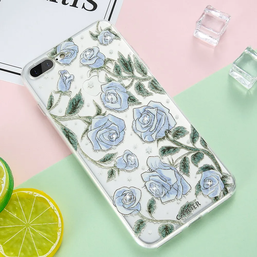 Caseier силиконовый красивый чехол для iPhone 5 5S SE телефона с блестками и стразами