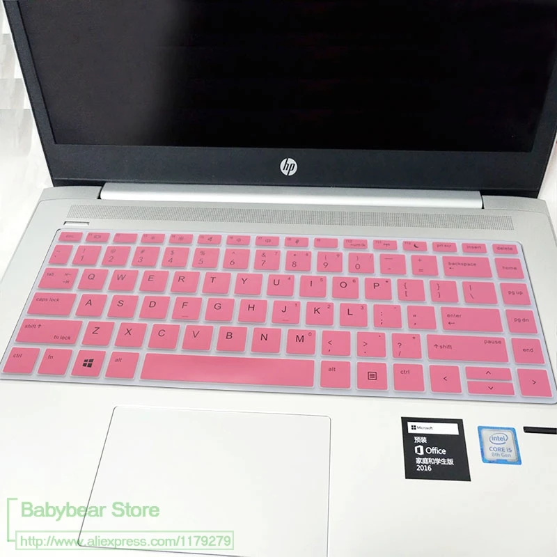 Для hp ProBook 440 G5 1" /ProBook x360 440 G1/440 G6/445 G6/640 G4 14 дюймов Чехол для клавиатуры ноутбука защитная кожа - Цвет: pink