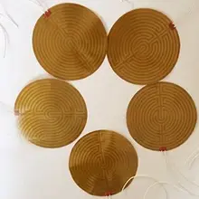 160 мм 110 Вт 12 В постоянного тока гибкий круглый Eeletric Полиимидная Пленка нагреватель нагревательный элемент для электрических проводов