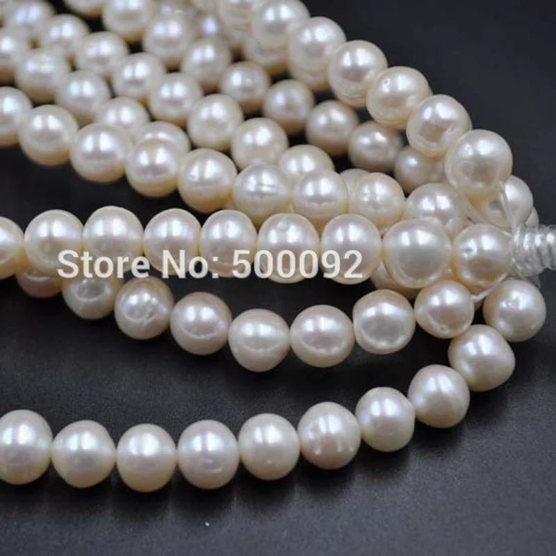 fine pearl 8.5 9mm white near rond freshwater pearl jewelry in Beads