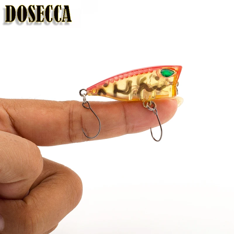 جديد وصول 1 pcs البسيطة بوبر الصيد السحر 4 CM/3g 3d عيون الطعم Crankbait Wobblers معالجة إيسكا poper