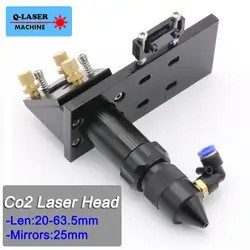 Лазерная головка фокусная линза Dia.20 FL.63.5mm и зеркало 25 мм крепление для Co2 лазерной гравировки и Cuttting машина