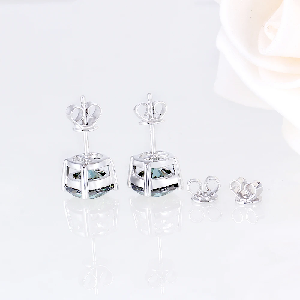 blue green moissanit stud earrings (2)