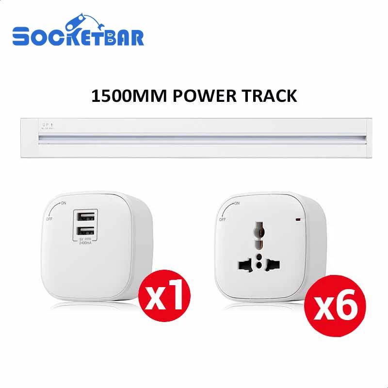 

Factory Socketbar 150cm 8000W Tomada Tomada Usb Eu Wall Plug 2 USB Ports Living Room Kitchen Plug Sockets