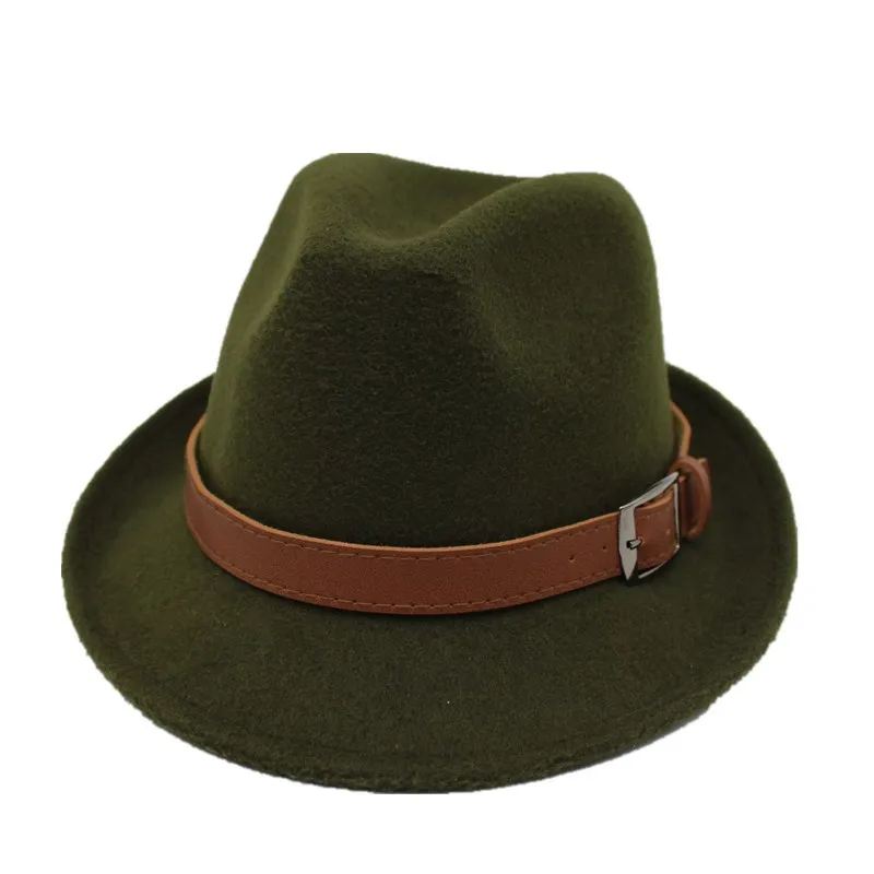 OZyc, Мужские фетровые шляпы с широкими полями, джазовые кепки, шляпа с плоским верхом, шерстяная короткая стильная шляпа