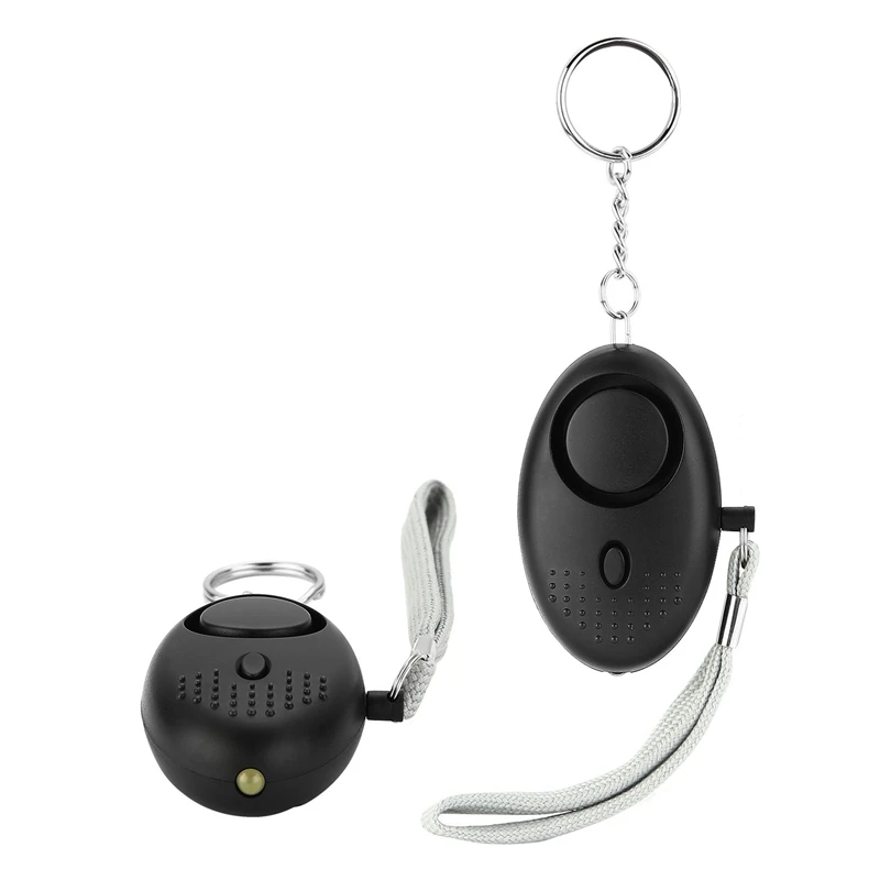 

Emergency Personal Alarm, Security Alarm Key Chain With Led Flashlight - Black