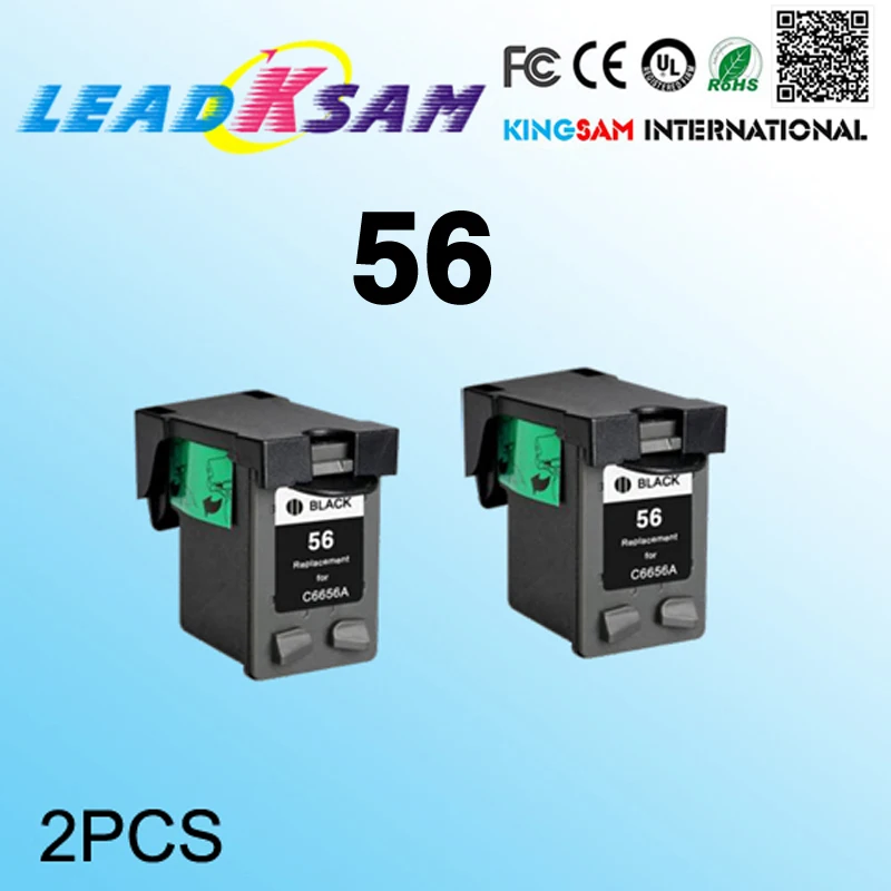 2x черный картридж для принтера совместимый с hp56 56 C6656A DJ 450 450cbi 450ci 450wbt PSC 1315 1350 2110 |