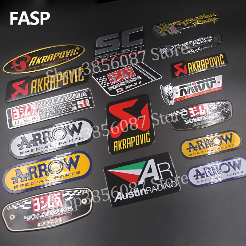 

FASP Aluminium Motorcycle Exhaust Pipes Decal Sticker Cool Personality Scorpio For Arrow Yoshimura Stickers SC AR Leovince Decal