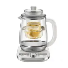 1.8L чайник для поддержания здоровья тушеный электрический чайник для воды толстое стекло 16 меню ручка управления с чашка для заварки и фильтра, A18U2