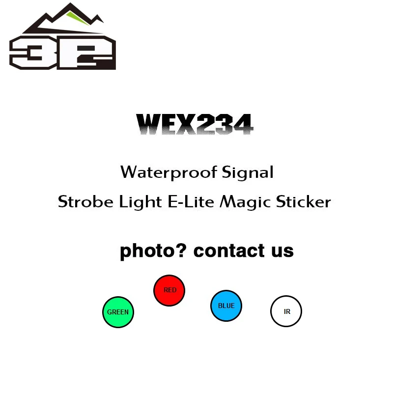 

Helmet Light Survival Waterproof Lamp High&Low Temperature Resistance Strobe Signal 8 Color WEX234