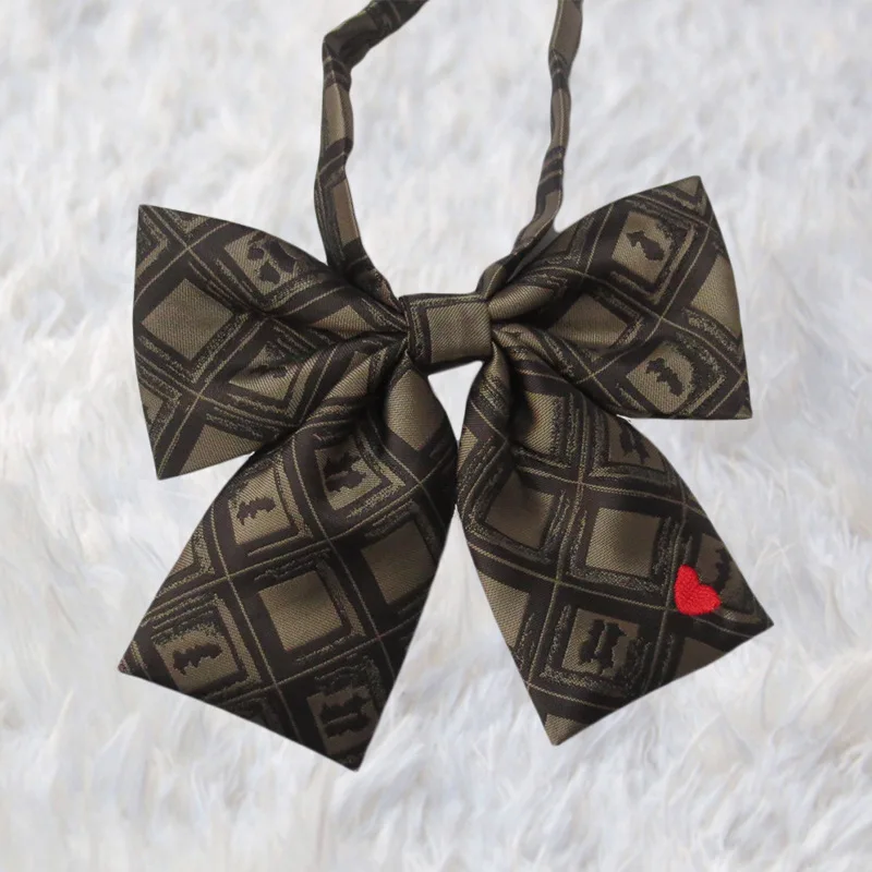 

JK Uniform Clothes chocolate candy grid cute bow tie bowtie