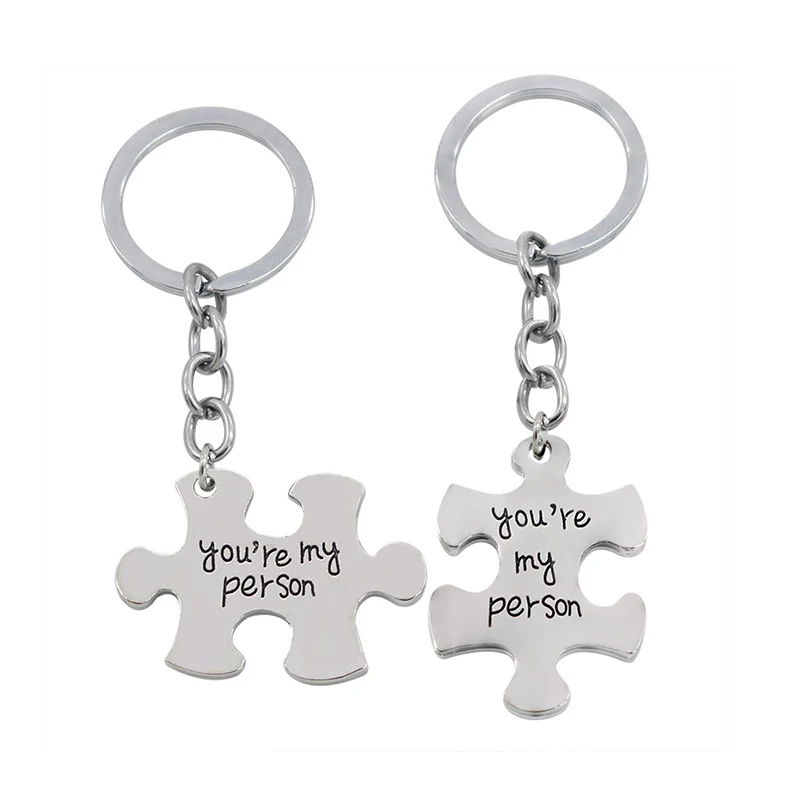 

Puzzle You're My Person Couple Keychain For Lovers Holder Best Friends Key Chain Ring llaveros Para Mujer Chaveiro Sleutelhanger