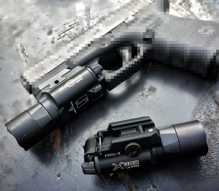 Lúmen com Trilho Elemento Airsoft Surefir Ultra Arma Lanterna Pistola Softair X300u Fashlight 370 Picatinny Preto X300 20 Cheap Luzes de armas