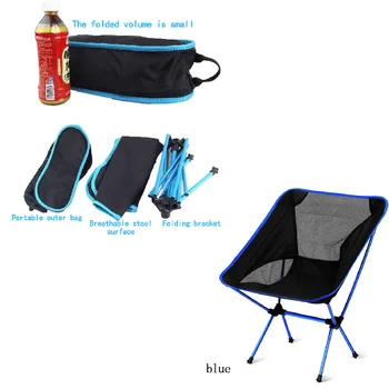 

Ultralight aluminum alloy portable fold fish chair breathable backrest fishing chair outdoor leisure sports picnic camping chair