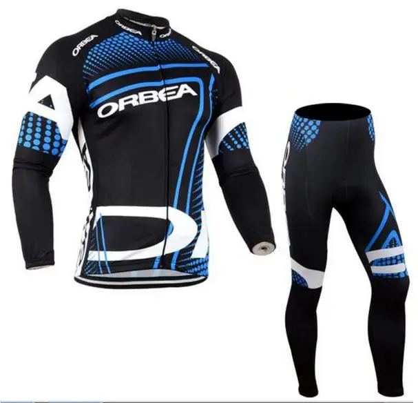 

ORBEA 2018 Spring autumn long sleeve cycling wear clothes Men's bicycle jersey bib pants Breathable outdoor cycling clothing set