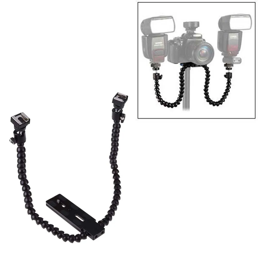 

Studio Dual-arm Macro Flash Bracket Holder Twin Speedlite Flash Light Bracket Mount Holder for Camera TF-22 for Canon MT-24EX