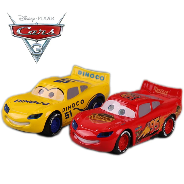 Carrinho Mcqueen c/ Luz Sons Metal 17616-95 Carros 3 Disney em