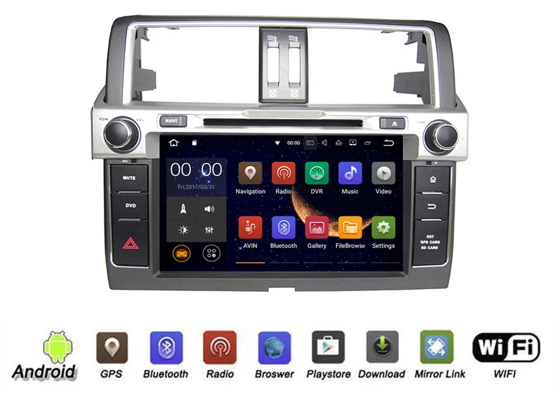 Cheap YESSUN Android Radio Car DVD Player For Toyota Land Cruiser New Prado 2014~2016 Stereo Radio Multimedia GPS Navigation 1