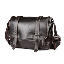 Männer Kausalen vintage echtem leder messenger bags umhängetasche für männer kaffee leder business taschen handtaschen