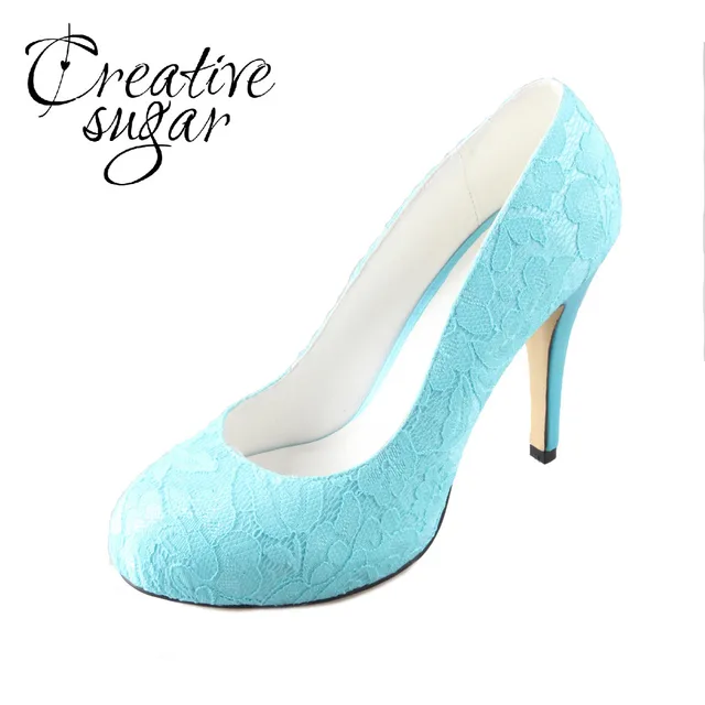 Turquoise Shoes Wedding Dress