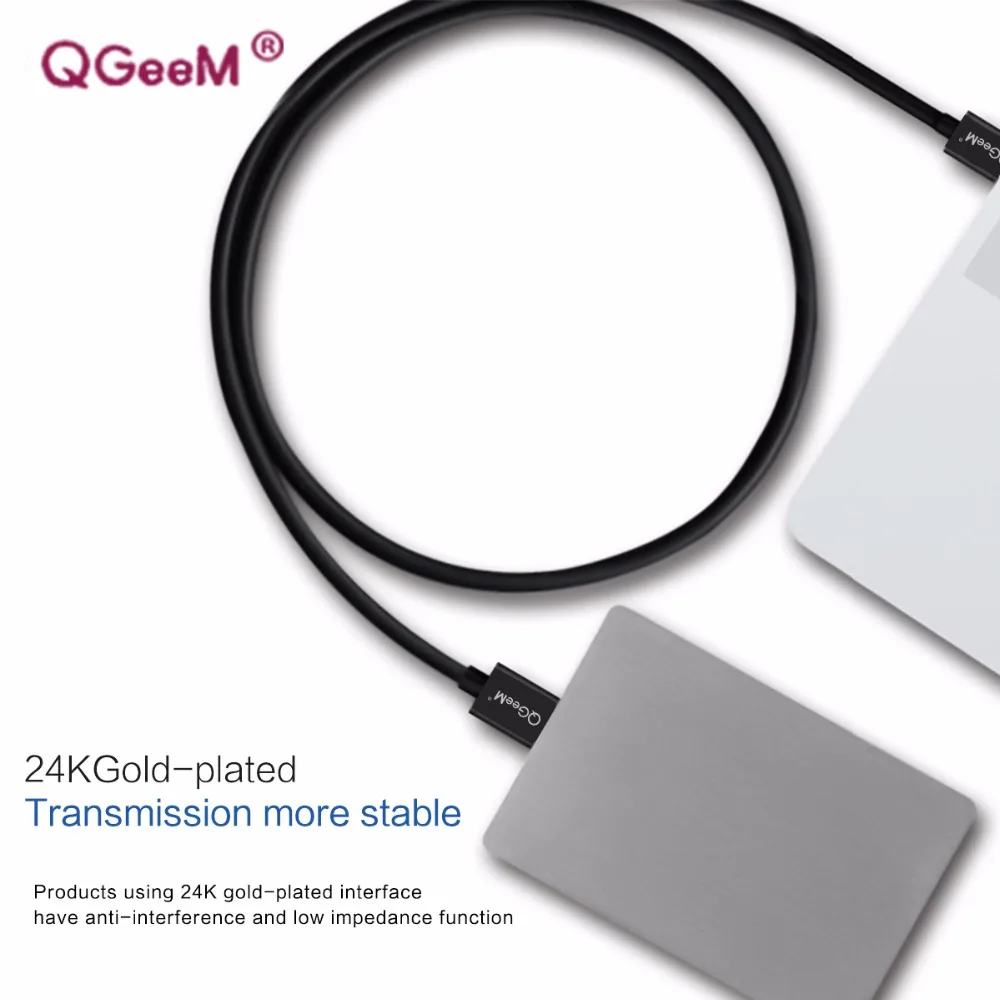 Кабель QGeeM USB 3 0 Type A to Micro B USB3.0 для синхронизации данных внешнего жесткого диска HDD