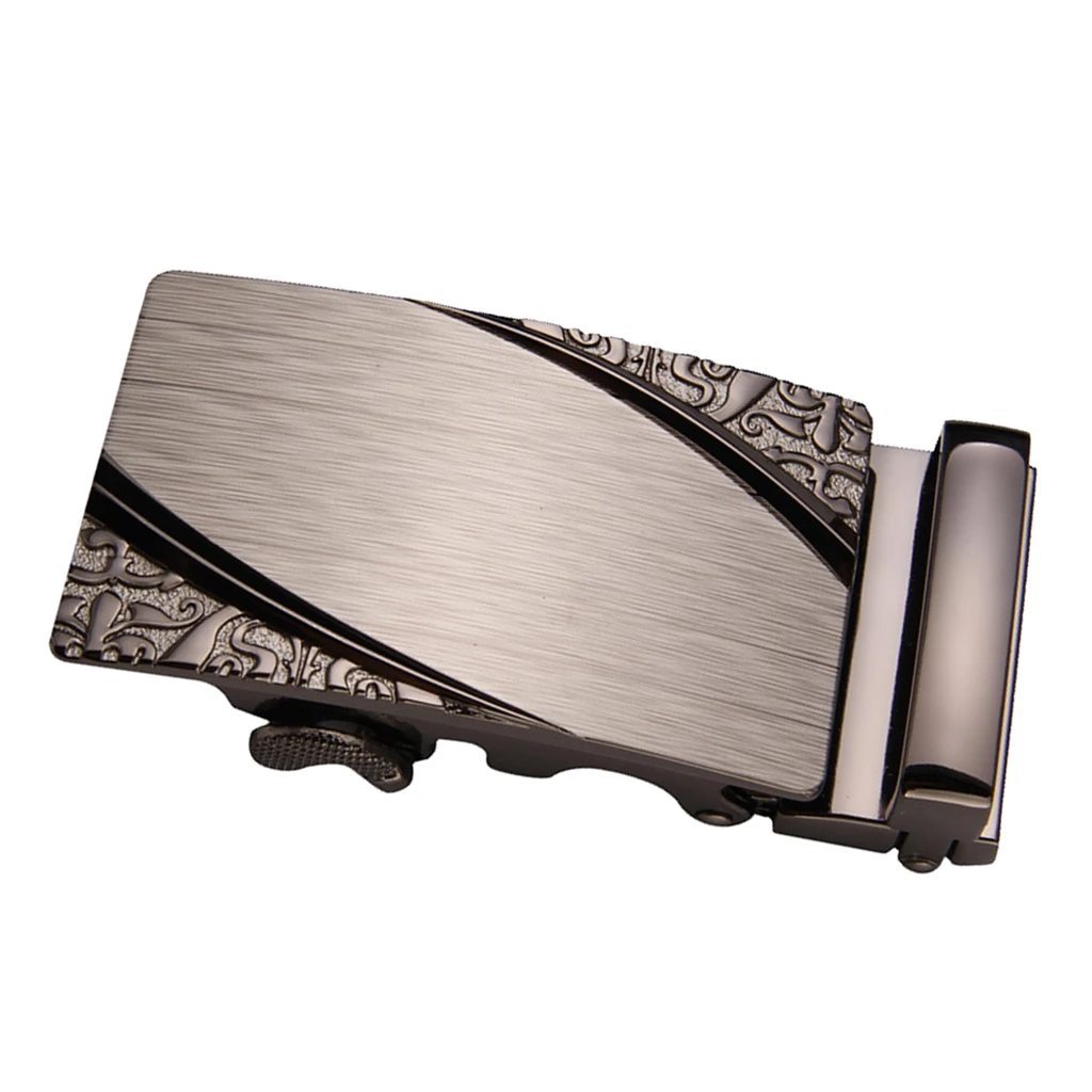 Metal Automatic Slide Buckle Replacement Ratchet Belt Buckle Formal Business Belt Accessories for Men