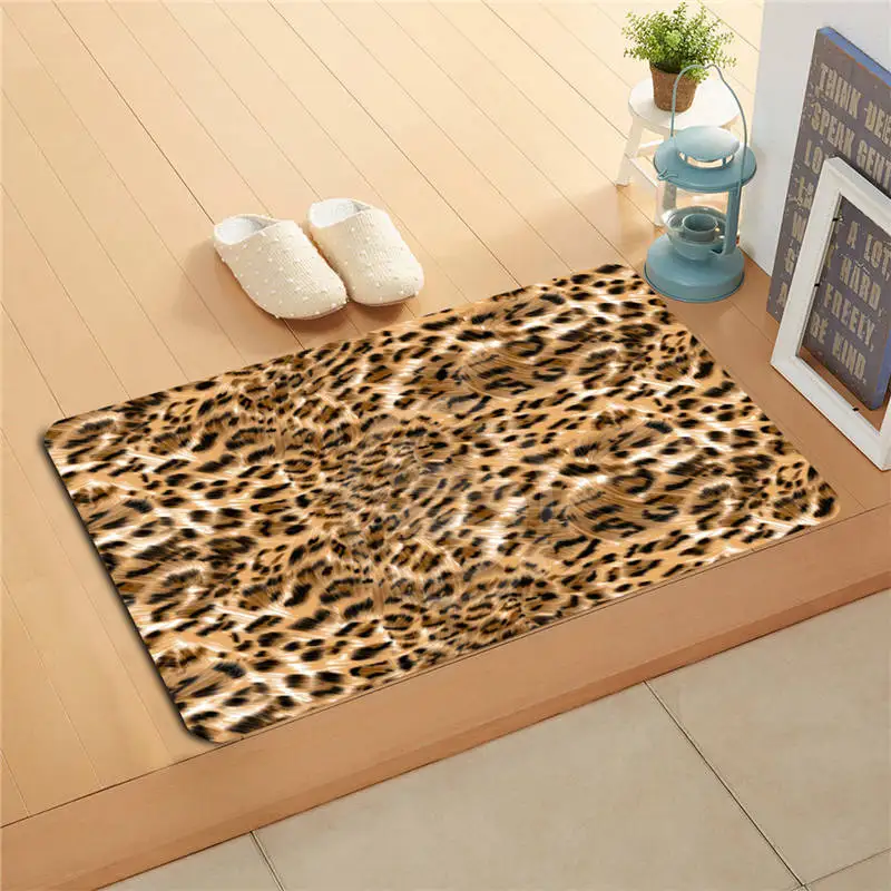 

K&!134 Custom Classic leopard pattern #e Doormat Home Decor Door mat Floor Mat Bath Mats foot pad J-725F134wi