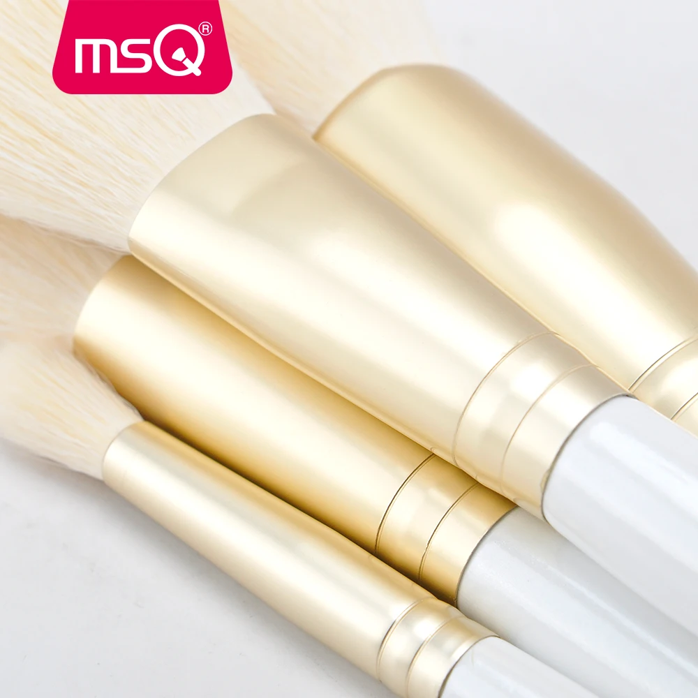 MSQ Pro 10 шт. кисти для макияжа набор кистей для макияжа с деревянной основа, тени для глаз, бровей, губ, кисть с мелкой дробленой льняной чехол для образчиков или изысканной смолы цилиндр