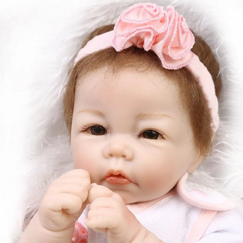 Кукла реборн Мягкая силиконовая 19 дюймов 43 48 см|bebe dolls|doll rebornreborn baby doll |