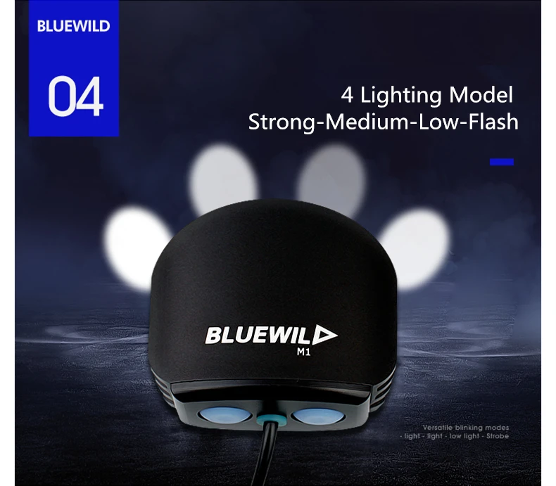 Sale BLUEWILD M1 Waterproof Bicycle Light CREE T6 XM-L2 LED 2000 lumen Cycling Lamp Bike Light 10400mAh Power Bank Charge for iPhone 4