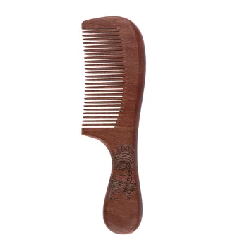

Hair Comb for Detangling - Wide Fine Close Tooth Wood Comb for Curly Hair - No Static Natural Wooden Sandalwood Comb