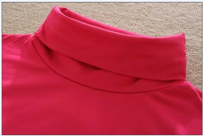  High Elastic New 2019 Fashion Brand Korean Women's Spring Autumn Tops Cotton Long Sleeve Velvet Tur