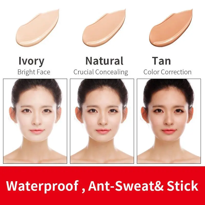 Водостойкий BB крем, отбеливающий CC Кремы, макияж, корейская косметика, основа для лица, тональный крем, Солнцезащитный тональный крем для женщин P