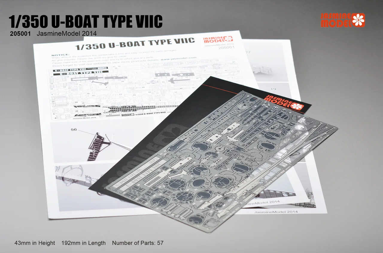 JasmineModel 1/350 Германия масштаб U-BOAT Тип VIIC 3D металлический скелет модель собранная головоломка сложные игрушки очень трудно