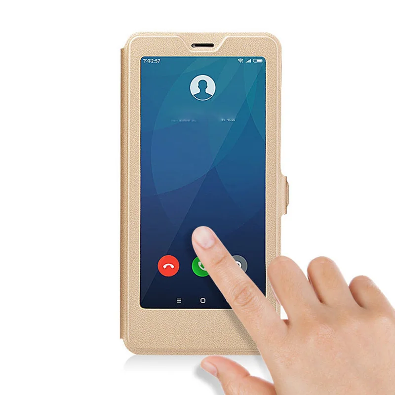 

Smart Window Leather Flip Case For Xiaomi Redmi note 6 5 pro note 7 Case Xiaomi Redmi 6 6a 6pro Cover