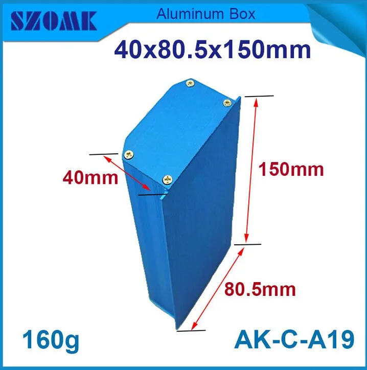

10 pcs/lot extruded aluminum enclosures 40*80*150mm