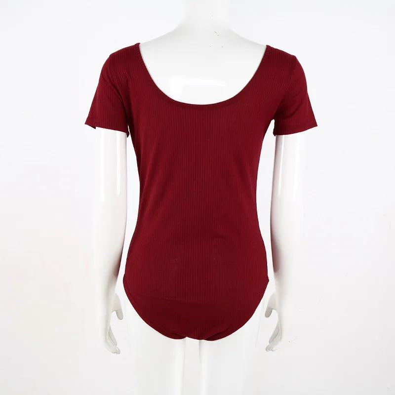 New arrived sexy Bodysuits women Short Sleeve Ribbons Bodycon Jumpsuits Bandage knitted Overalls winter clothes fall 2018