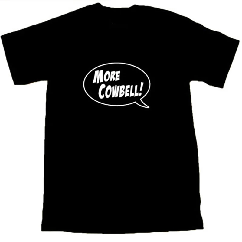 T Shirt Men Plus Size Mens Tops Tshirt More Cowbell Funny Short Sleeve T-shirt Black Streetwear Tumblr Recommend | Мужская одежда