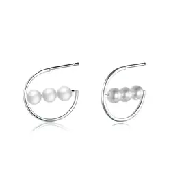 Серьги SH-PE0001, серебряные ювелирные изделия белый корпус обруч серьги жемчуг, мода, серьги для Для женщин, firend подарок, fine jewelry