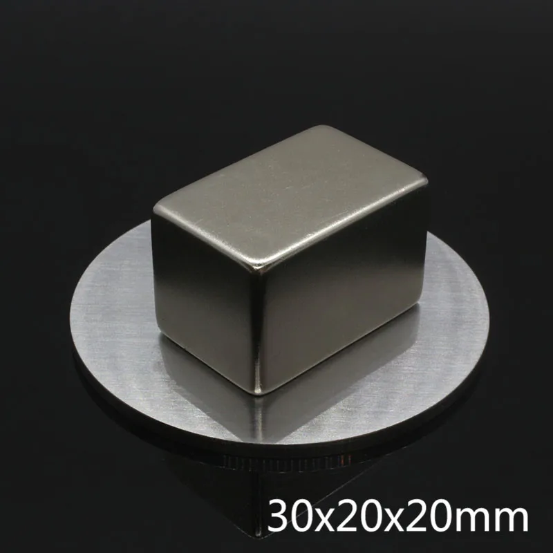 

1pcs square Neodymium magnet 30x20x20 Rare Earth Strong block permanent 30*20*20mm fridge Electromagnet NdFeB nickle magnetic