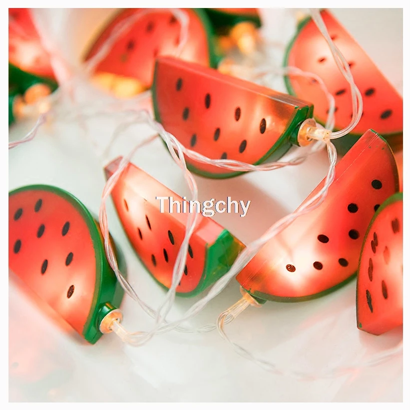 

Sunny Life Battery LED hanging lights Watermelon String Fairy Light for Christmas party patio bedroom Kid's Room Home Decoration