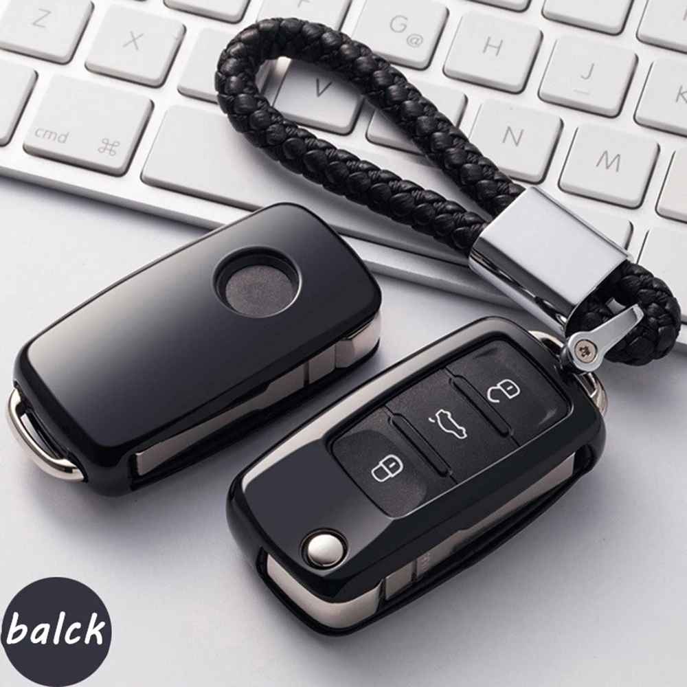 

2019 New TPU Soft Car Key Cover Case Car Key Bag Smart Key Shell for VW Volkswagen Skoda Passat Jetta Car Accessories