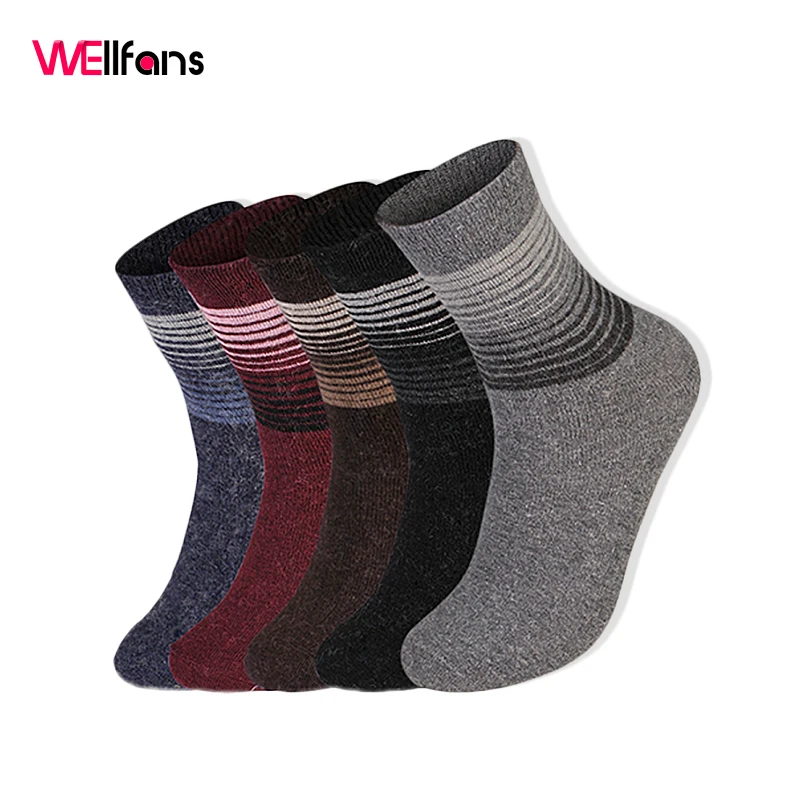 5 pairs/lot WholeSale High Quality Men's Wool Socks Winter Cashmere