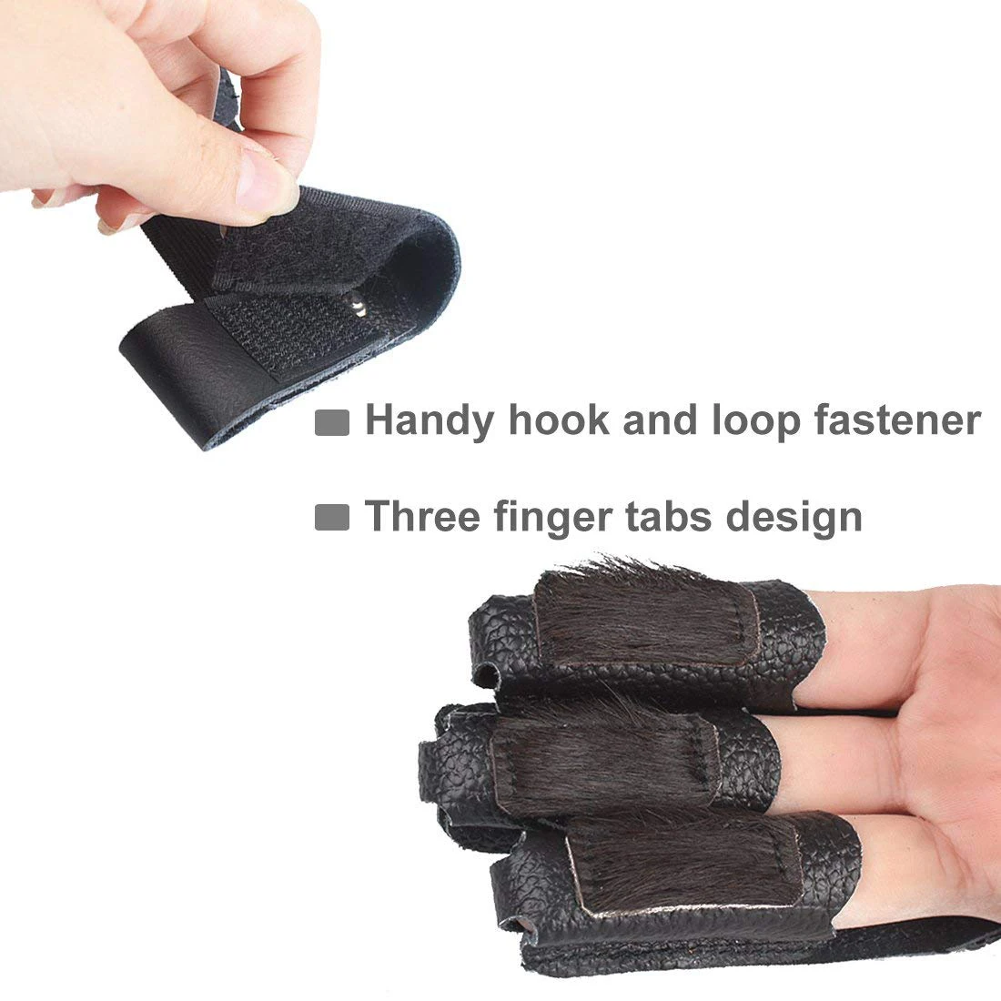 

LGFM-Archery Gloves 3 Finger Handmade Leather Guard Shooting Finger Protector For Compound Bow